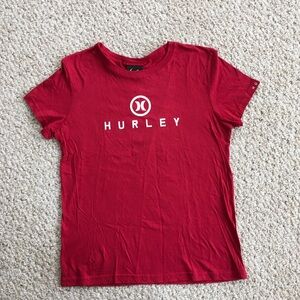 Red Hurley Cap Sleeve Shirt